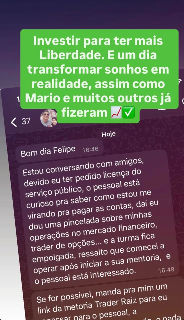Depoimento de aluno