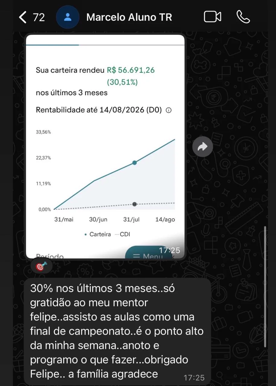 Depoimento de aluno