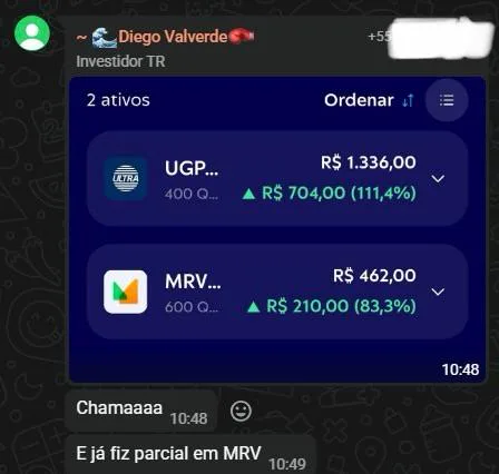 Depoimento de aluno