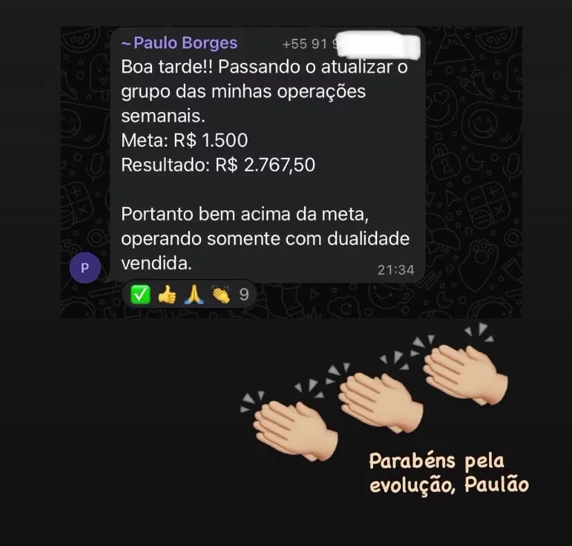 Depoimento de aluno